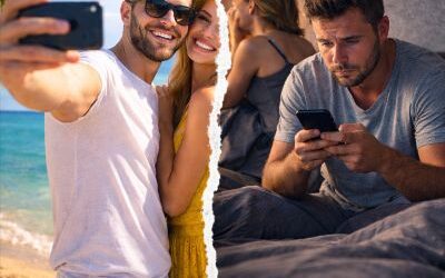 Contraste entre couples heureux sur les réseaux et réalité cachée du couple
