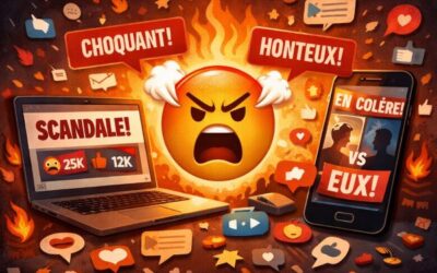 Rage-baiting sur Internet illustré par des contenus conçus pour provoquer la colère