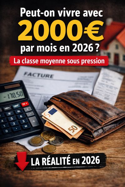 🧨Peut-on vivre avec 2000€ par mois en 2026 ? La classe moyenne sous pression